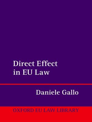 cover image of Direct Effect in EU Law